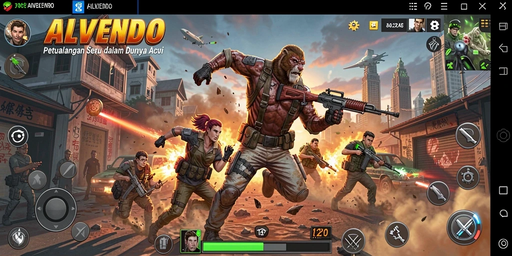 Gameplay seru dan menegangkan dalam ALVENDO.