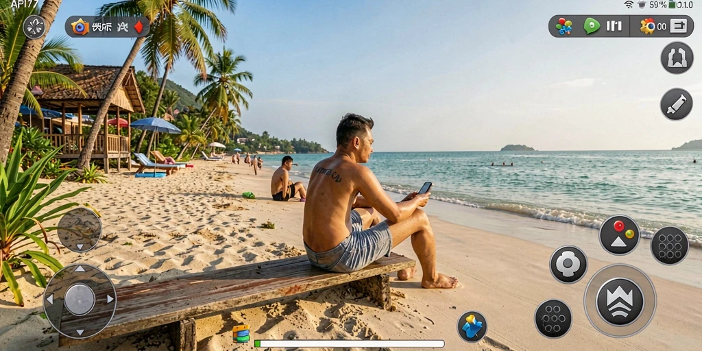 Tampilan menarik dari gameplay API77 saat dimainkan.