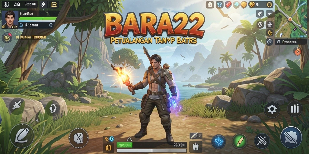 Tampilan menawan dari gameplay dunia terbuka BARA22.