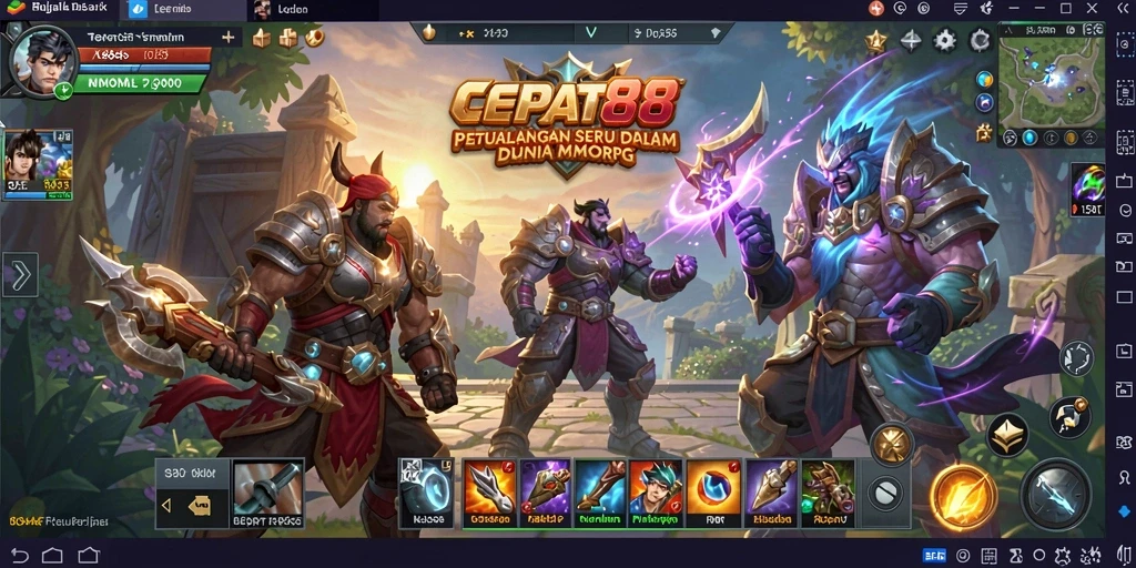 Screenshot gameplay CEPAT88 menunjukkan aksi seru dalam petualangan MMORPG.