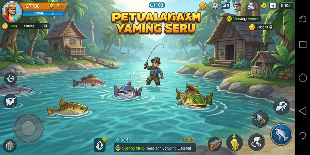 Tangkapan ikan yang spektakuler di gameplay GT108.