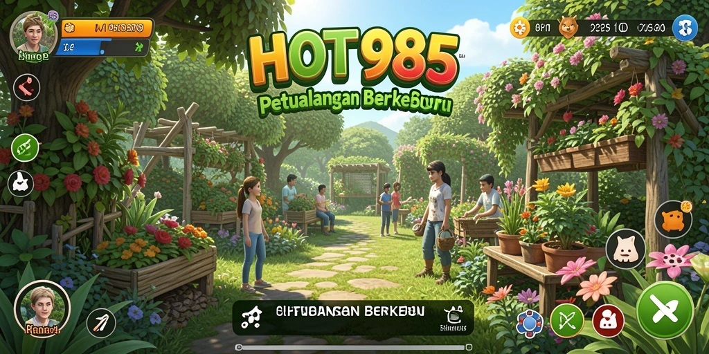 Tampilan gameplay HOT985 yang menarik dan penuh warna.