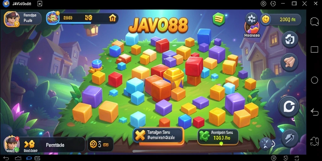 Screenshot menampilkan gameplay <strong>JAVO88</strong> dengan berbagai teka-teki menarik.