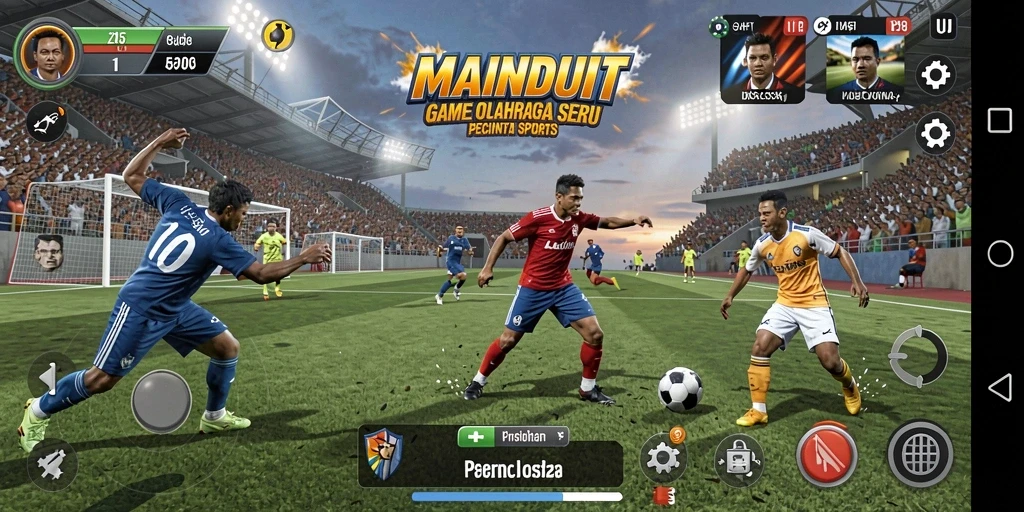 Menampilkan gameplay seru dalam berbagai jenis olahraga yang menantang.