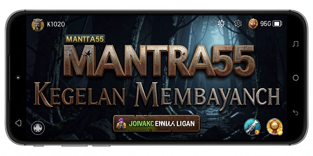 Screenshot gameplay MANTRA55 dengan suasana horor yang mencekam.