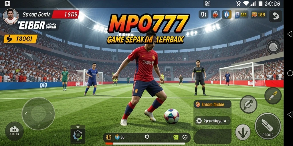 Tampilan gameplay MPO777 yang mendebarkan dalam pertandingan sepak bola.