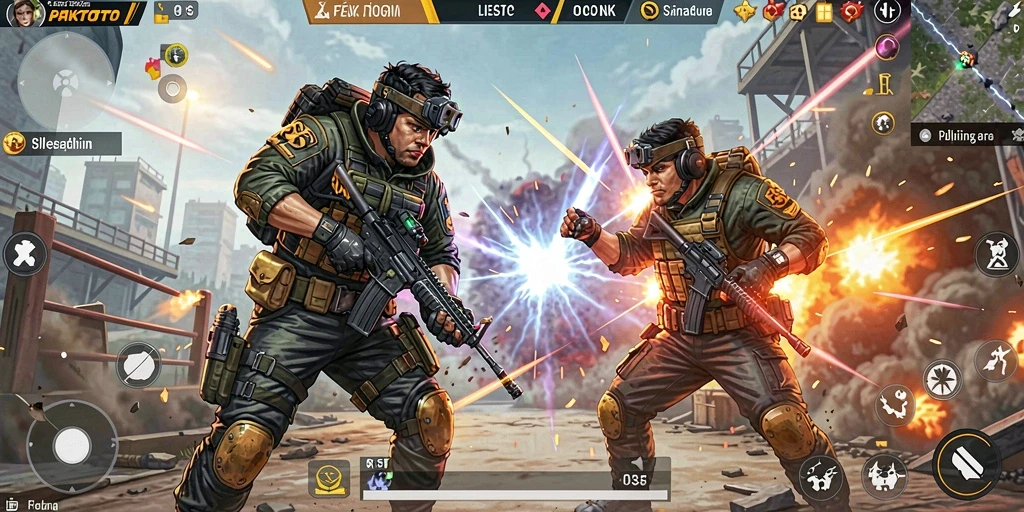 Screenshot tampilan gameplay PAKTOTO yang menegangkan di arena Battle Royale.