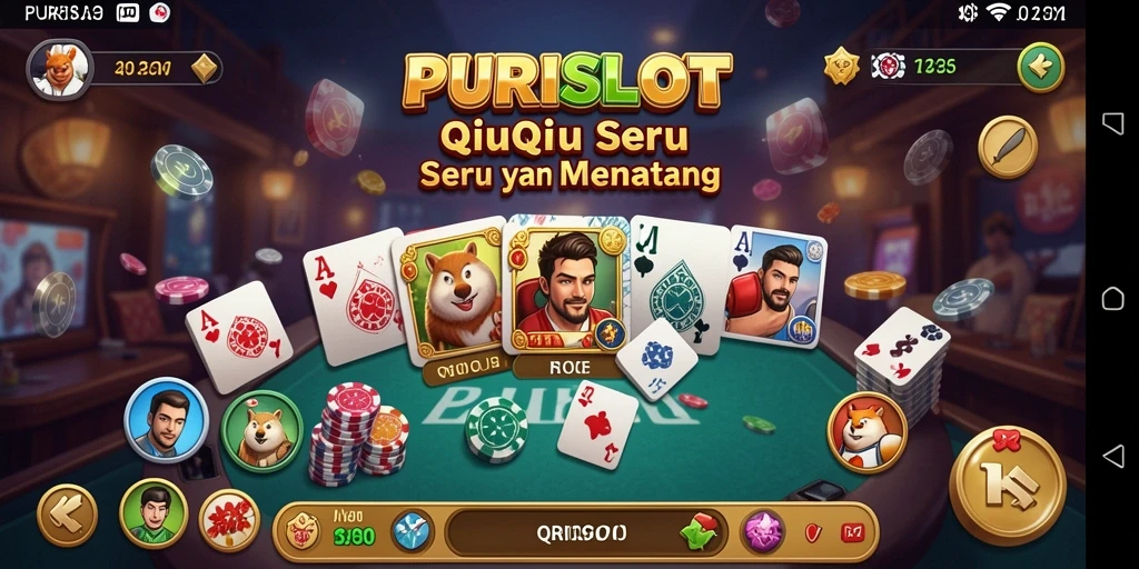 Tampilan menarik dari gameplay QiuQiu di PURISLOT.