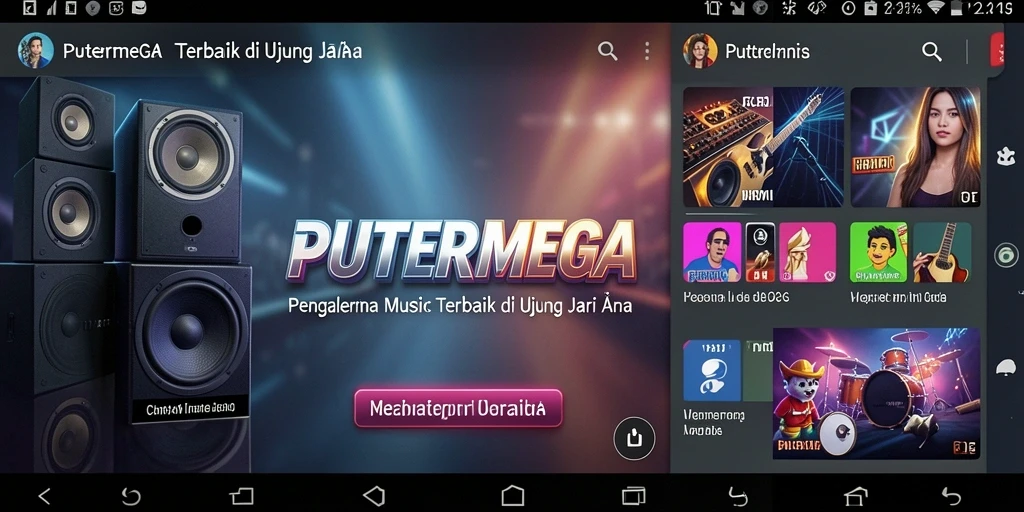 Tampilan menarik dari gameplay musik PUTERMEGA.