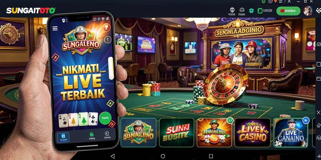 Tangkapan layar SUNGAITOTO menampilkan suasana seru permainan Live Casino.