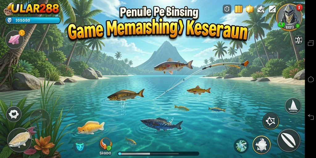 Screenshot gameplay ULAR288 dengan tampilan mempesona saat memancing.